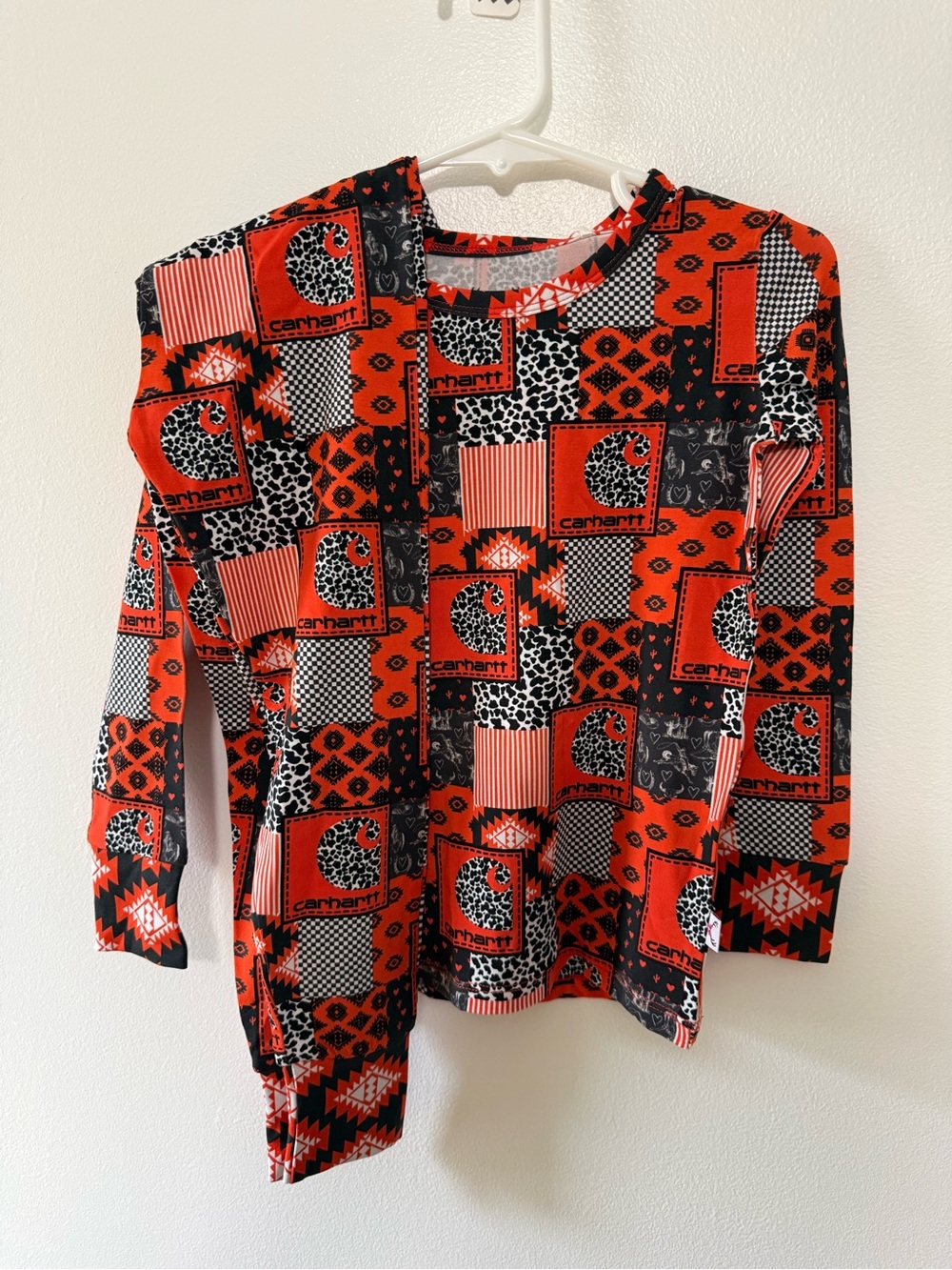 Buck Wild Bamboo Patchwork Print Long Sleeve and Pants 2 Piece PJ Set